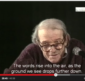 Deleuze lecture as the ground drops